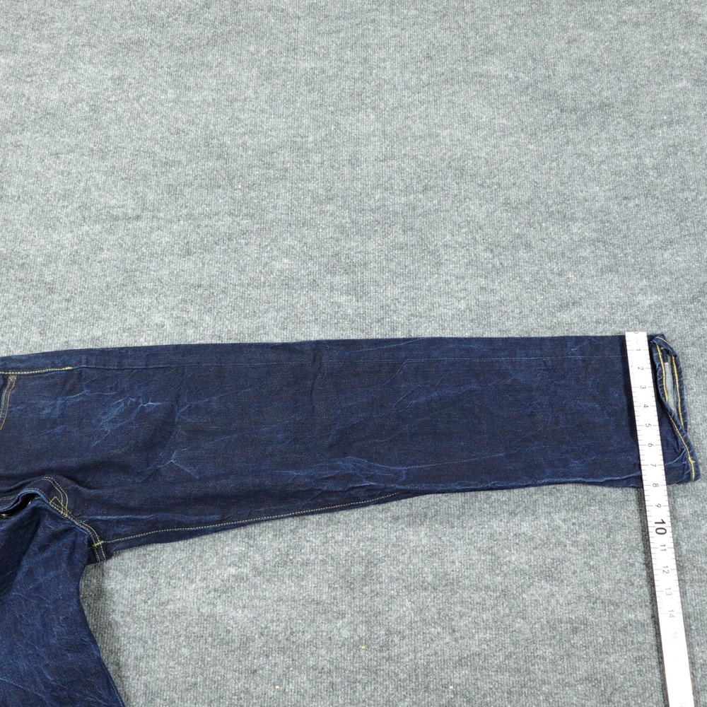 Levi's 501 Jeans Mens 33x32 Dark Blue White Oak Cone Denim Selvedge Button Fly - Picture 12 of 14